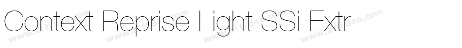 Context Reprise Light SSi Extra Light字体转换